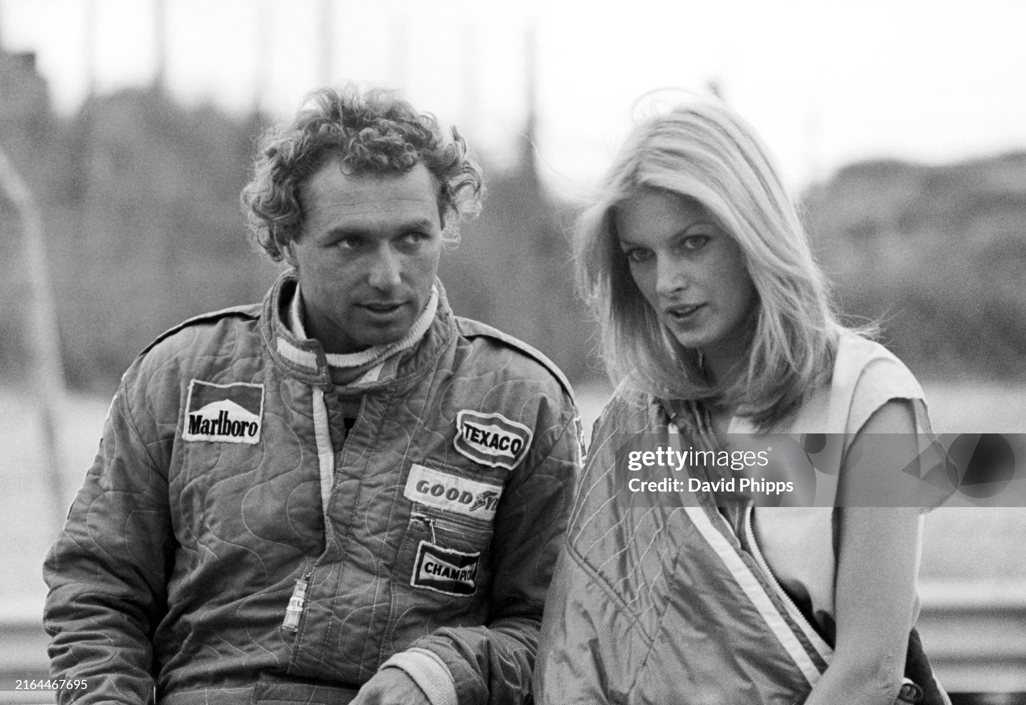 Ninth placed Jochen Mass, McLaren, with his partner during the Dutch Grand Prix at Zandvoort on 29 August 1976. 