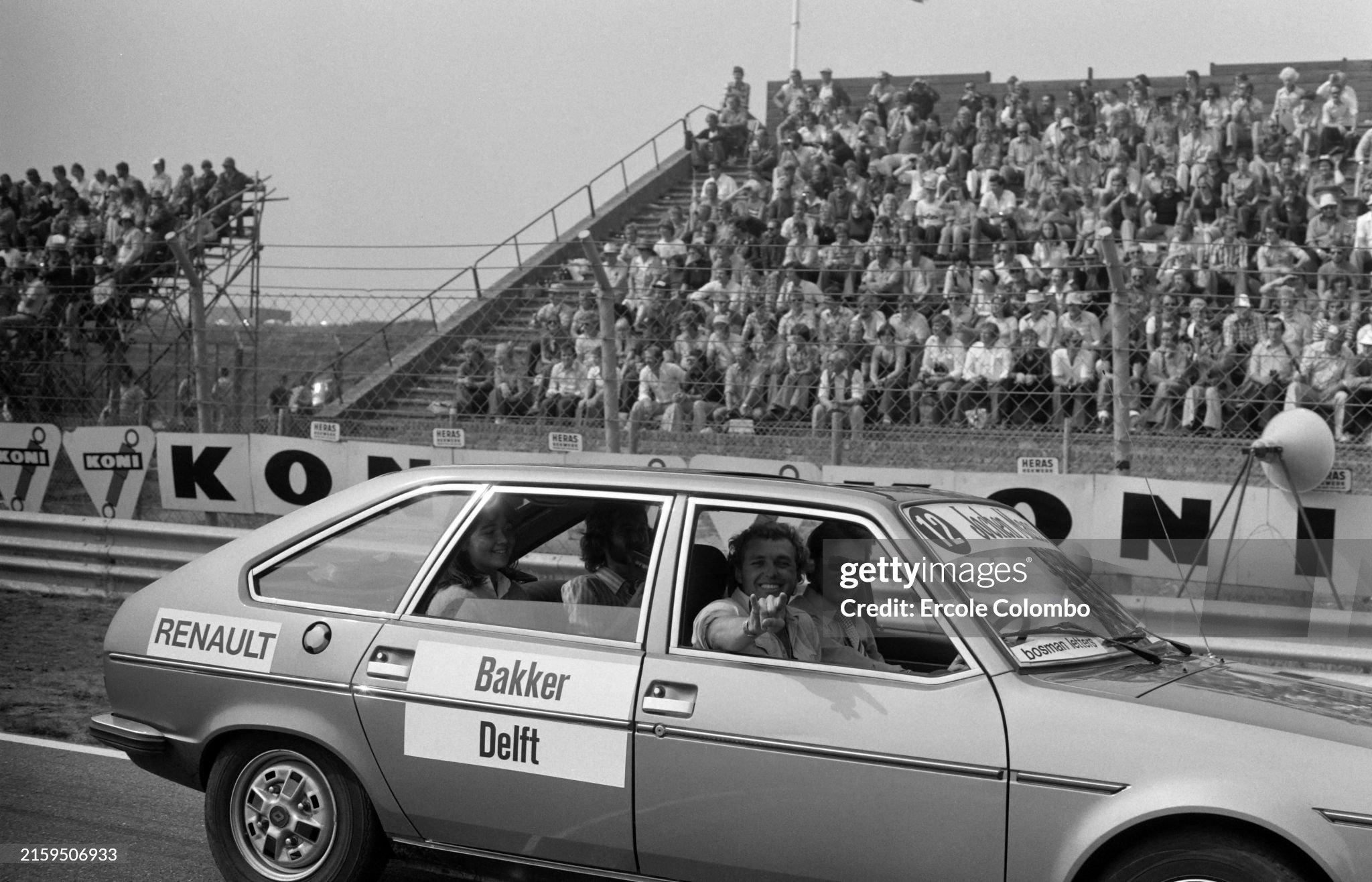 Jochen Mass on the drivers' parade during the Dutch Grand Prix at Zandvoort on 29 August 1976. 