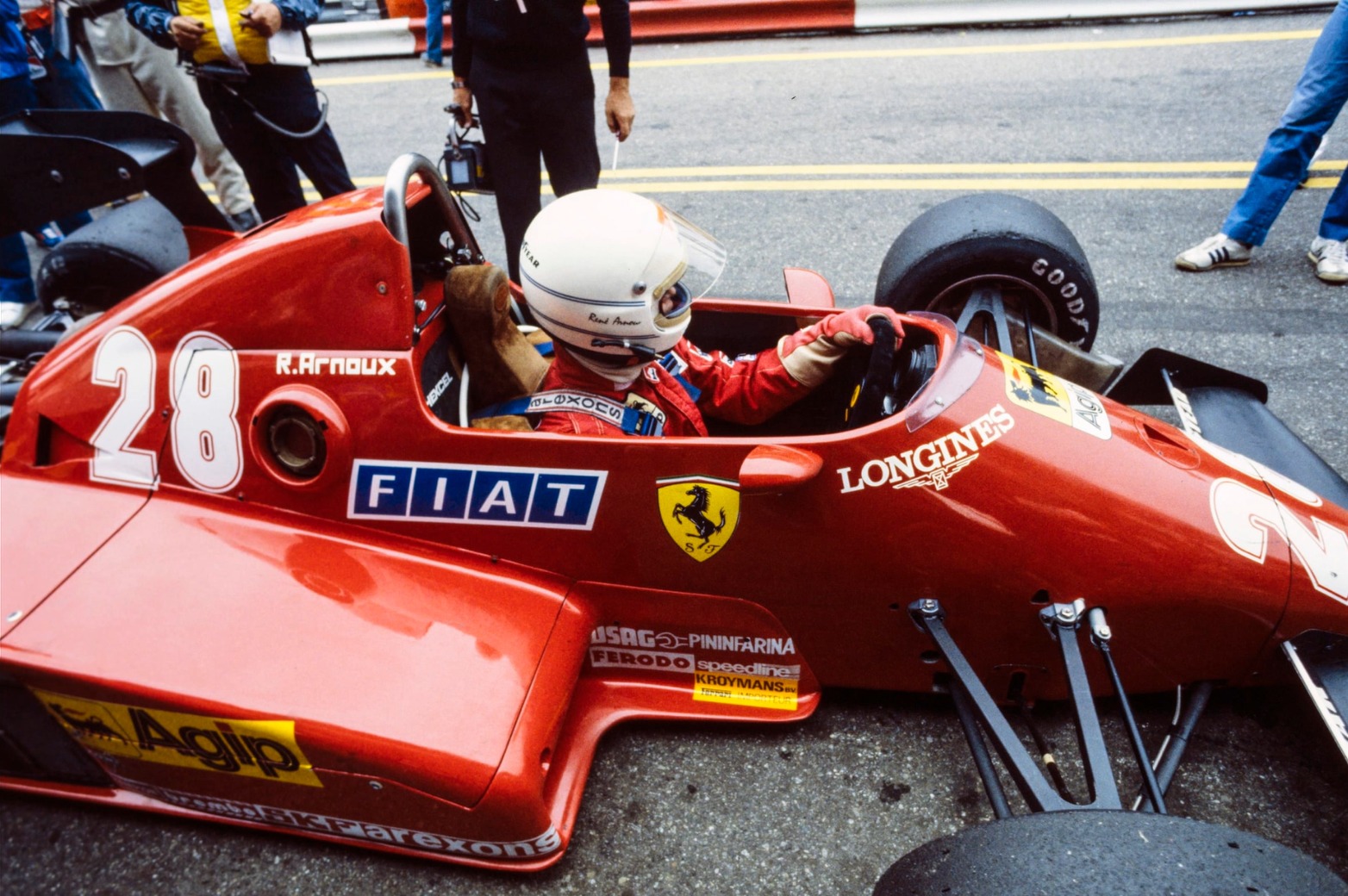 René Arnoux, Ferrari 126 C3 Turbo, at the Dutch Grand Prix in Zandvoort in 1983. 