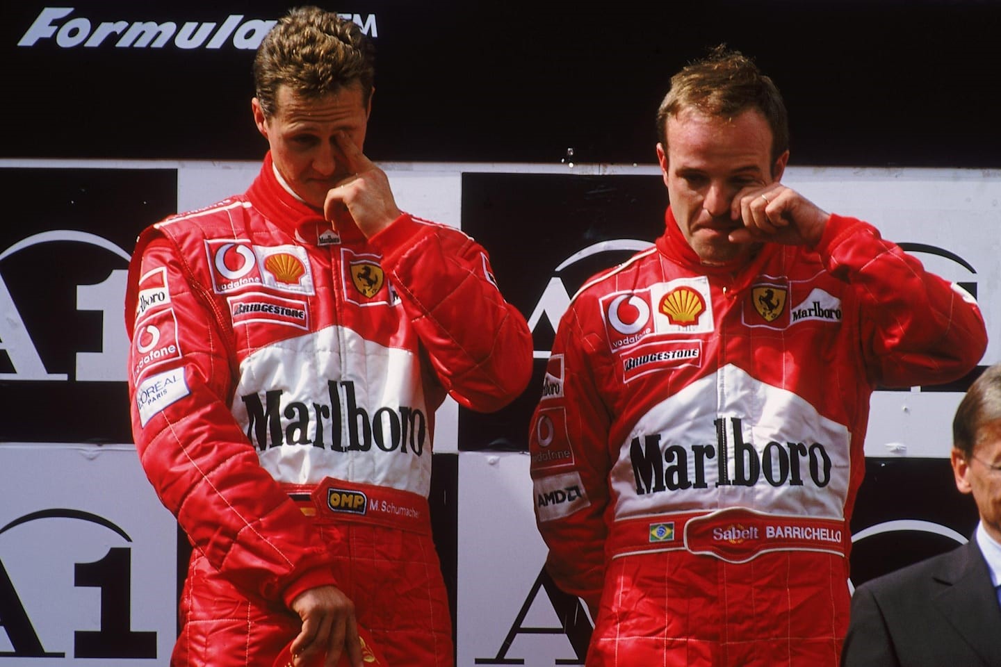 The win that never was Schumacher and Barrichello. 